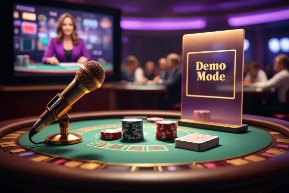 Casiny live casino demo mode